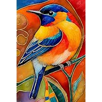 DIAMOND ART CLUB Bird of Joy Diamond Painting Kit, Fun DIY Crafts